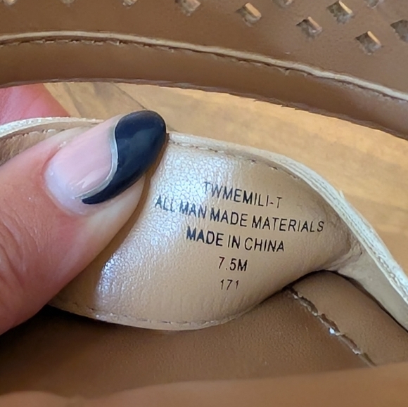 TOMMY HILFIGER White Platform Cork Sandal Shoe SZ 7.5 - Picture 11 of 14